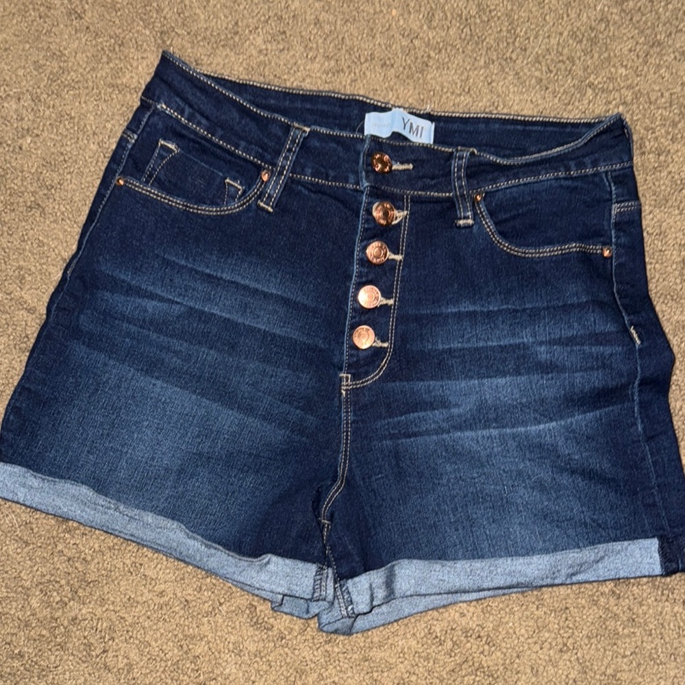 YMI Women's Deep Indigo Jean Shorts